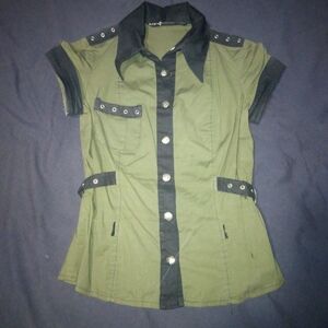 Lip Service Suspect Device Military Shirt